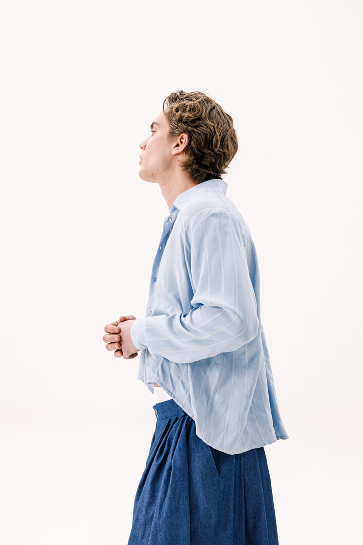 Corrado Cropped Shirt Light Blue