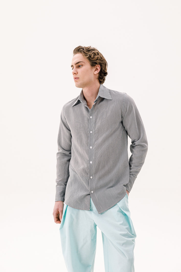Fabio Shirt Striped Blue