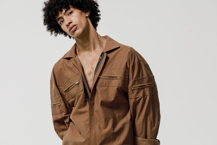 Wingman Jumpsuit Brown