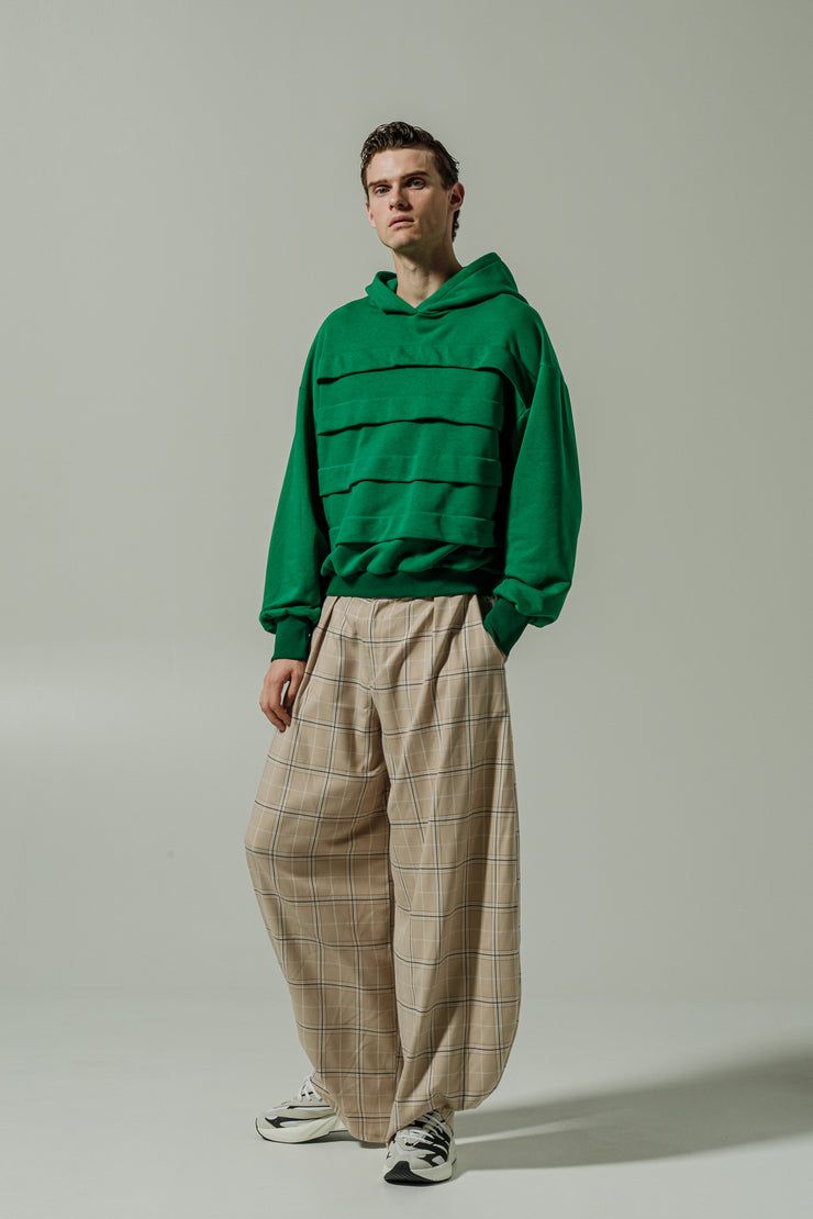 Grazia Pants Plaid Ecru
