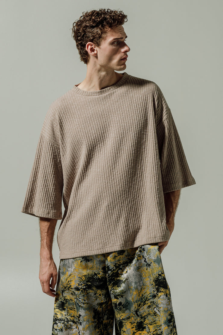 Mirath T-shirt Textured Beige