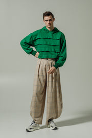 Grazia Pants Plaid Ecru