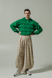 Grazia Pants Plaid Ecru
