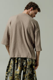 Mirath T-shirt Textured Beige