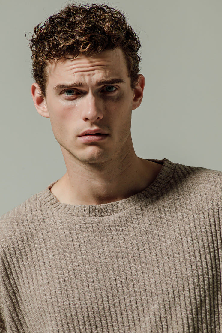 Mirath T-shirt Textured Beige