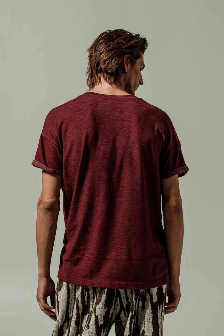 Square T-shirt Bordeaux