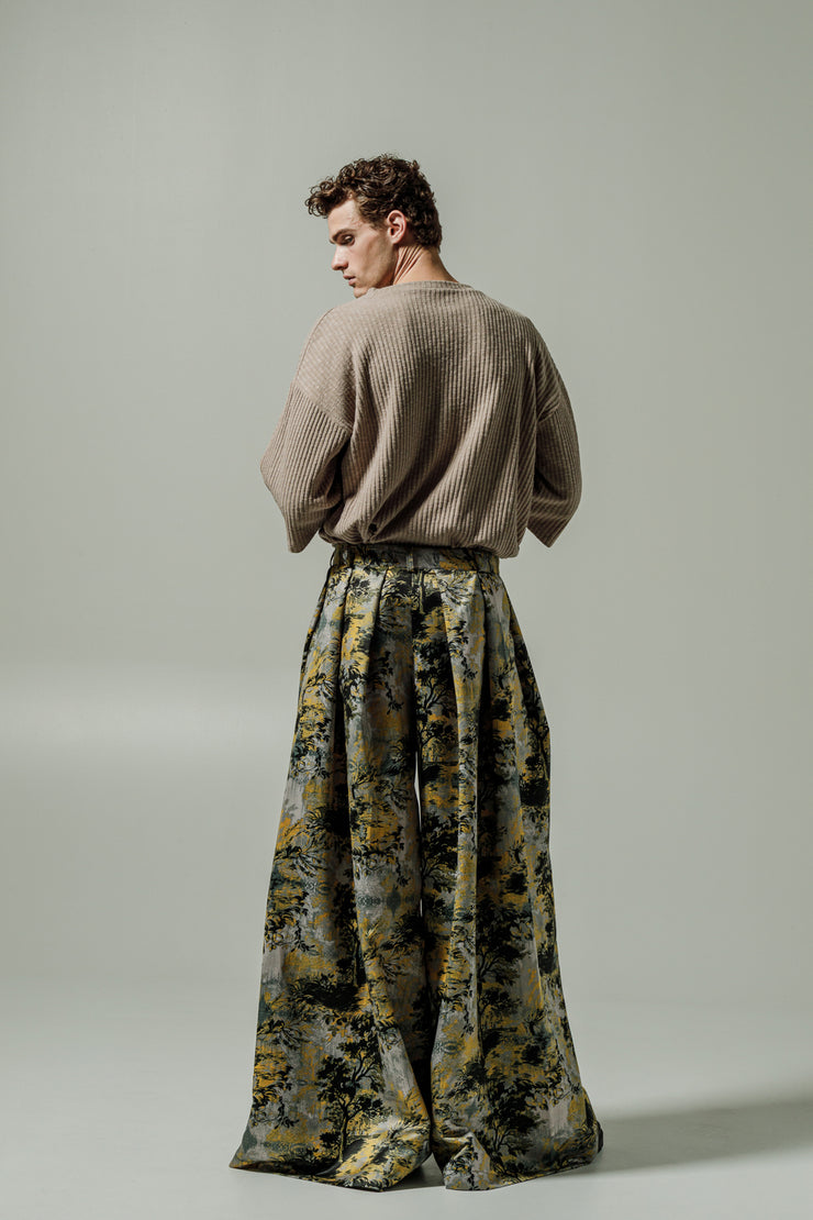 Erbe Pants Black & Yellow Printed