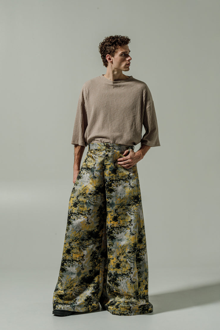 Erbe Pants Black & Yellow Printed