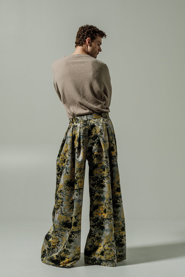 Erbe Pants Black & Yellow Printed