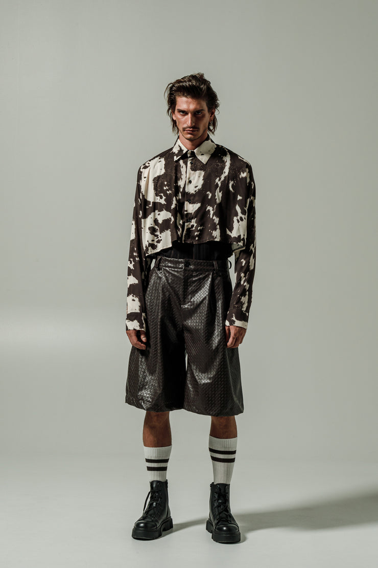 Santo Cropped Shirt Ecru