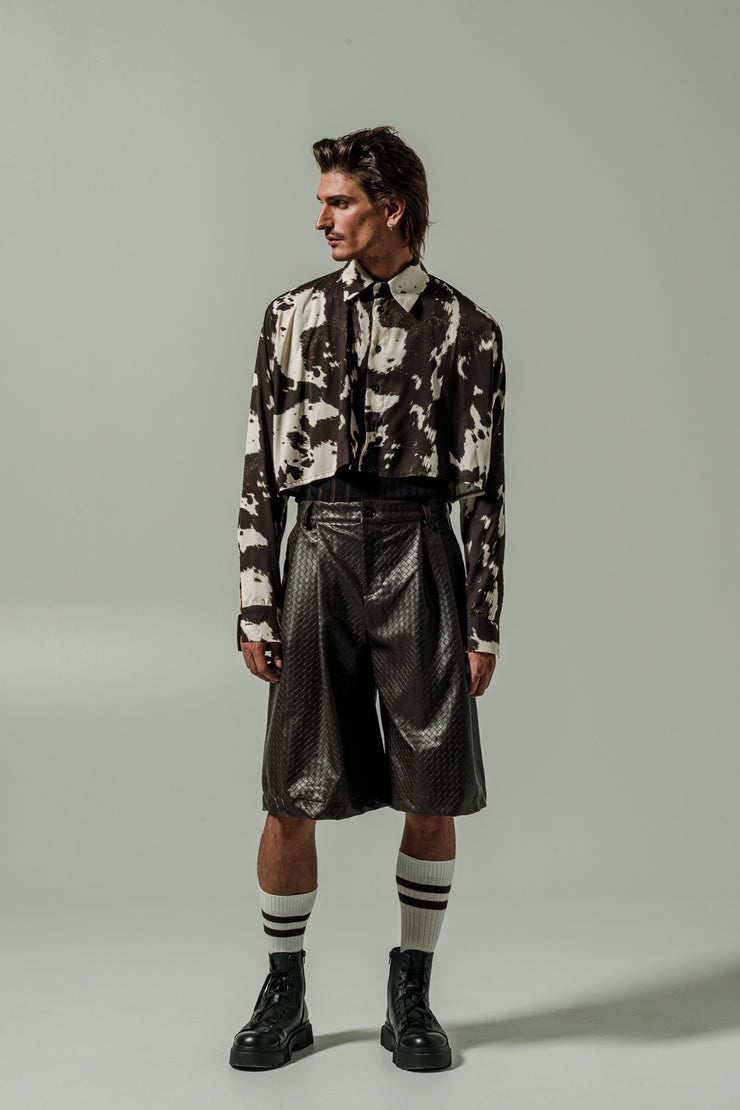 Santo Cropped Shirt Ecru