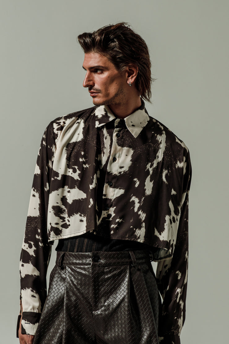 Santo Cropped Shirt Ecru