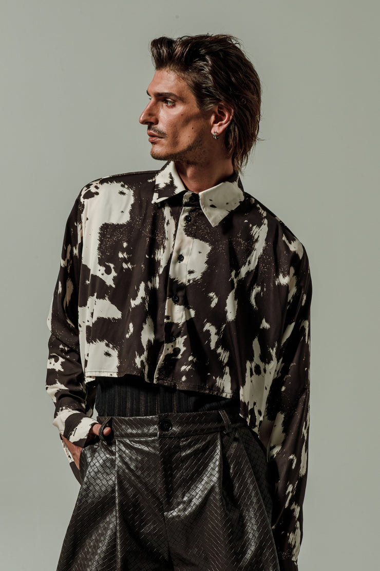 Santo Cropped Shirt Ecru