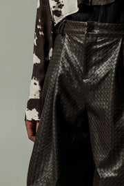 Aebi Shorts Eco Leather Brown