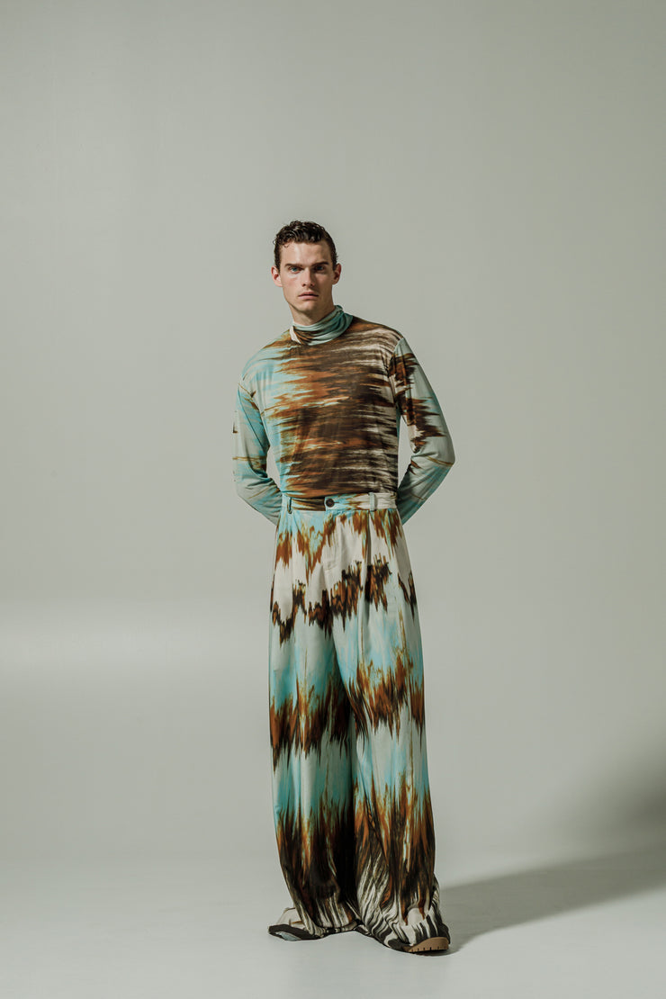 Halcyon Pants Printed Cyan