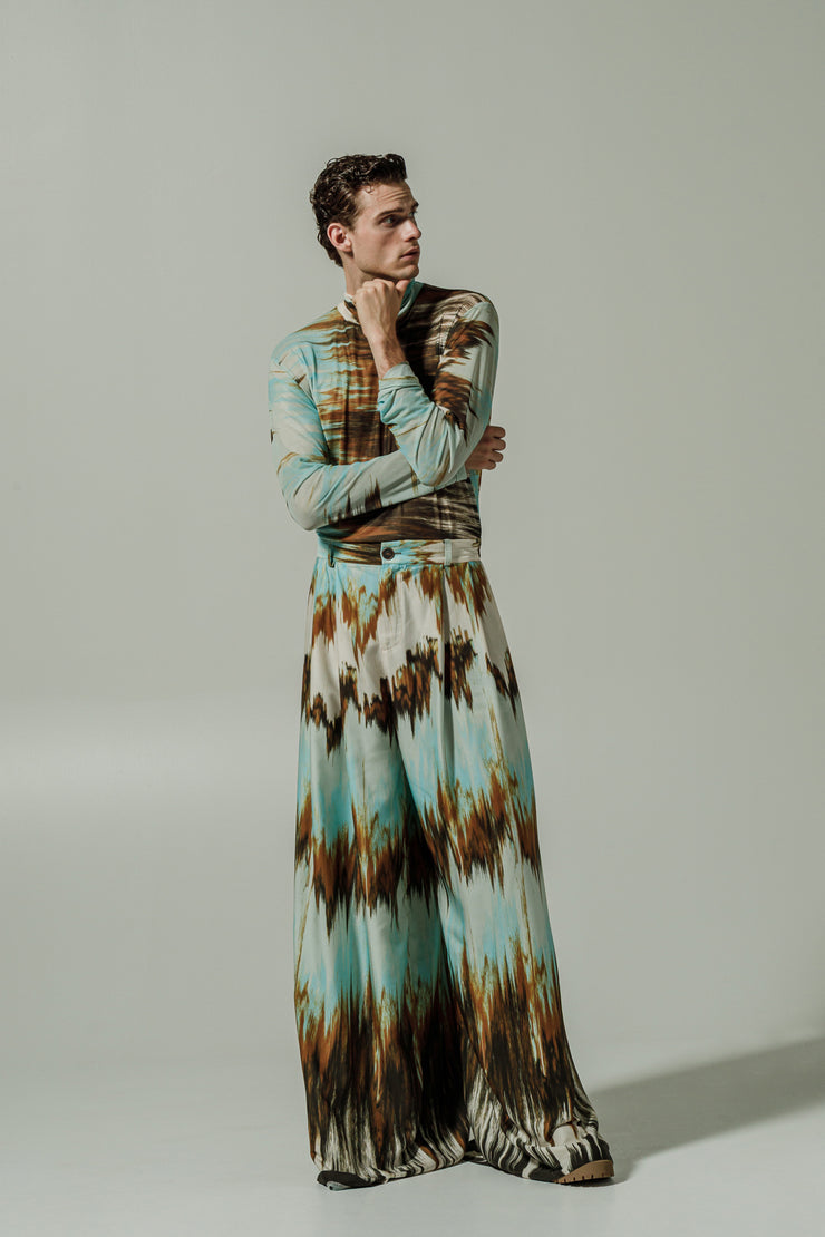 Halcyon Pants Printed Cyan