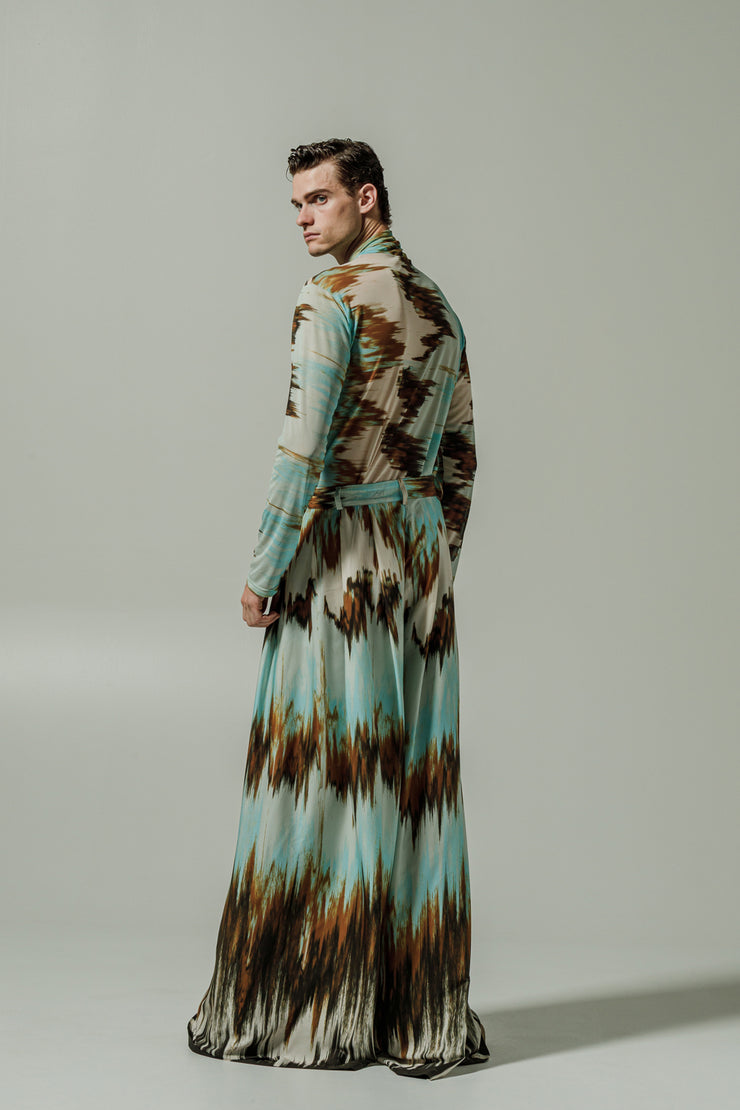 Halcyon Pants Printed Cyan