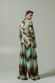 Halcyon Pants Printed Cyan