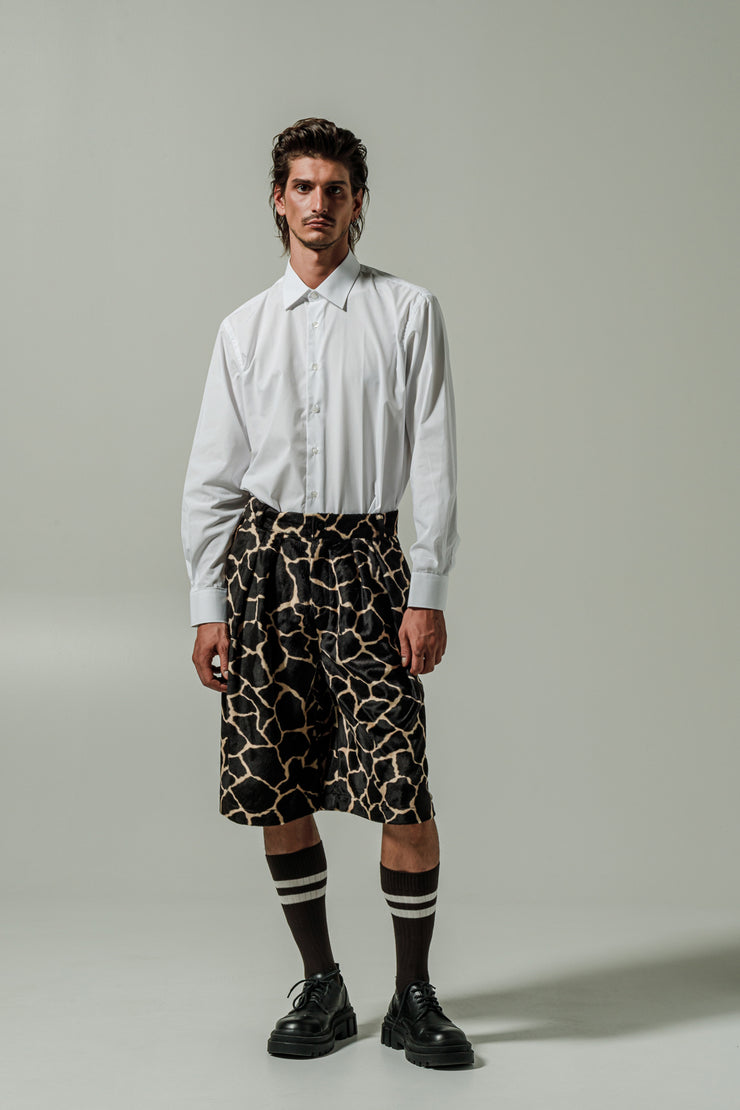 Aebi Shorts Animal Printed Brown