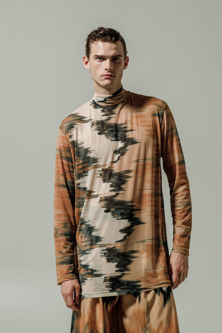 Ahimsa Blouse Printed Beige