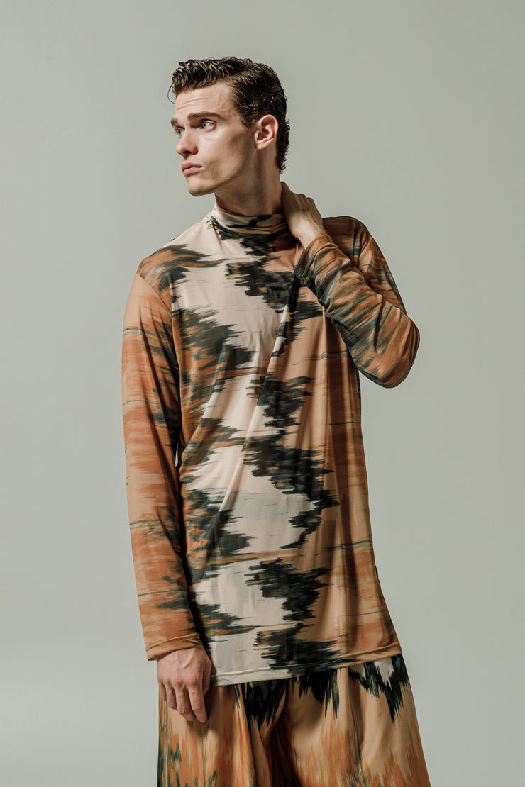 Ahimsa Blouse Printed Beige