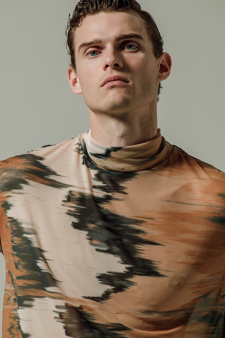 Ahimsa Blouse Printed Beige