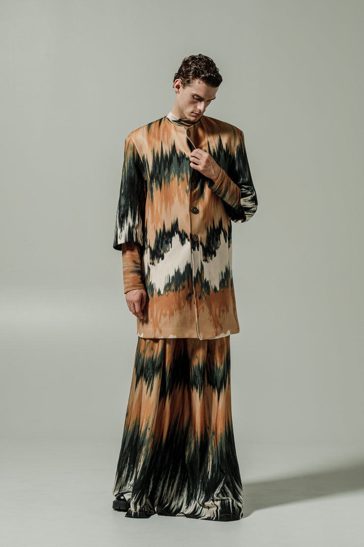 Leteo Coat Printed Beige