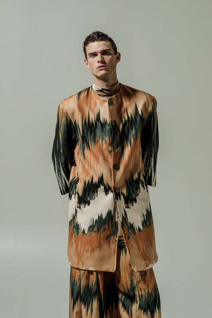 Leteo Coat Printed Beige