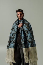 Aer Blanket Scarf Printed Blue
