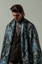 Aer Blanket Scarf Printed Blue
