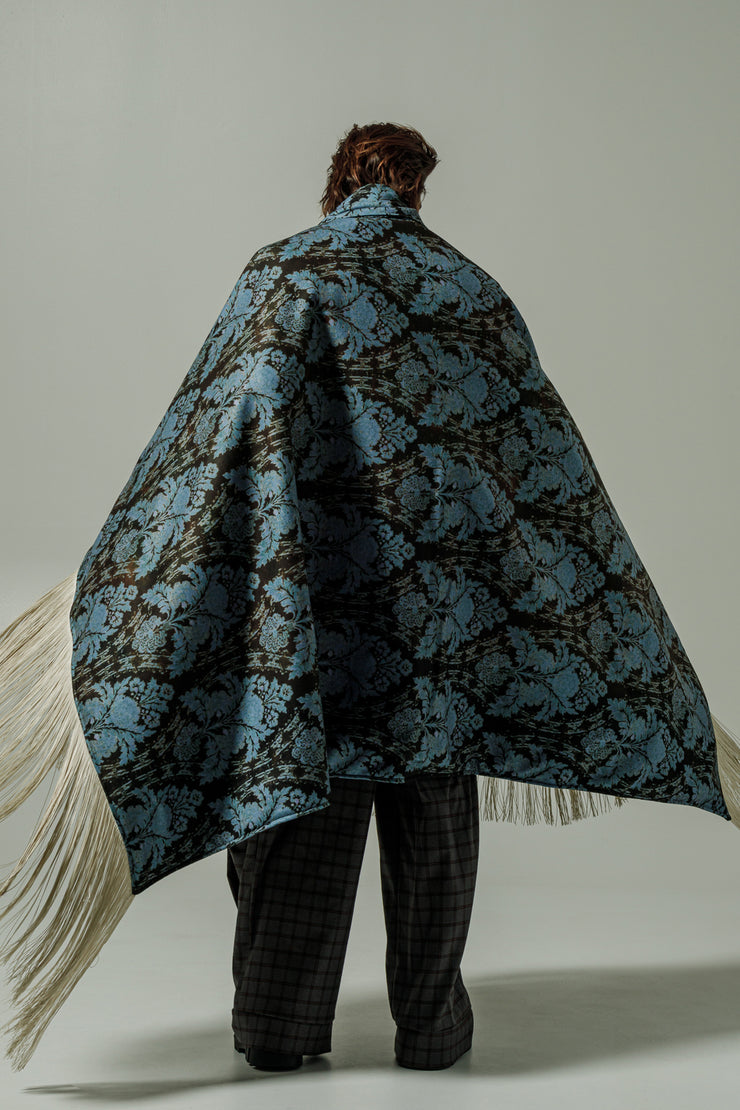 Aer Blanket Scarf Printed Blue
