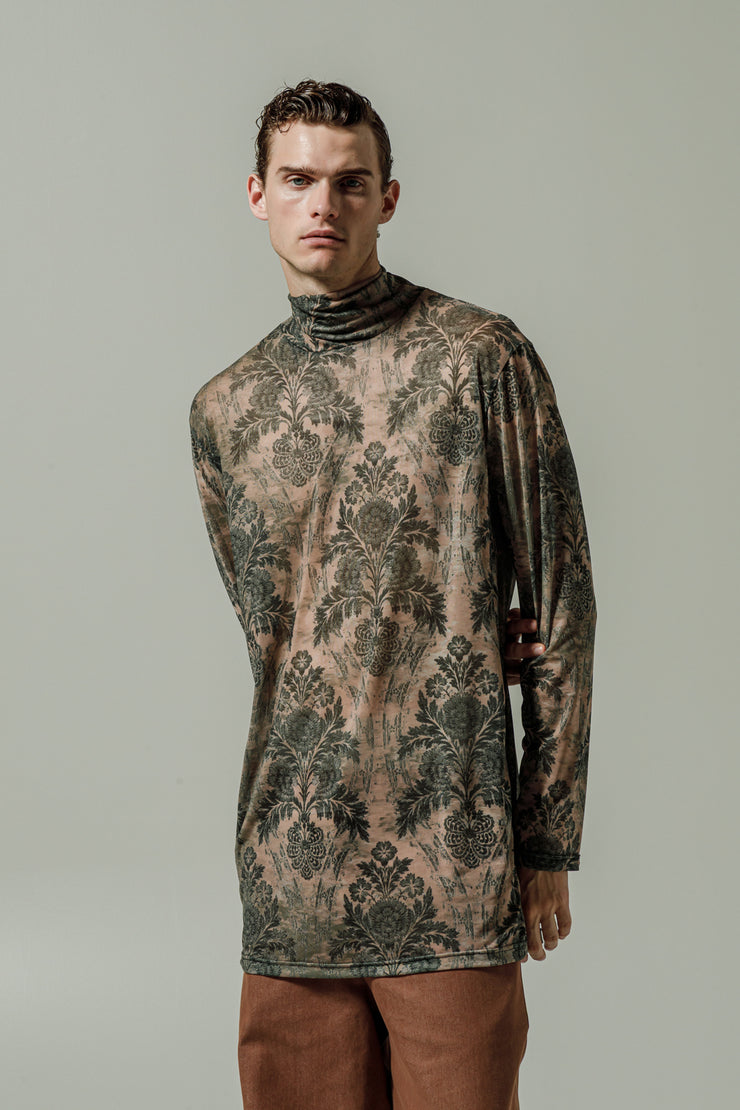 Ahimsa Blouse Printed Dusty Pink