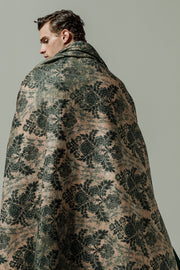 Aer Blanket Scarf Dusty Pink & Green