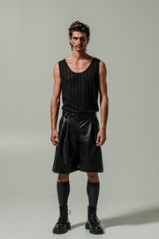 Aebi Shorts Eco Leather Black