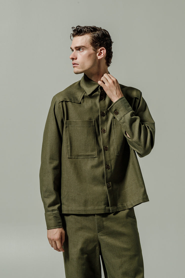 Empireo Denim Shirt Green