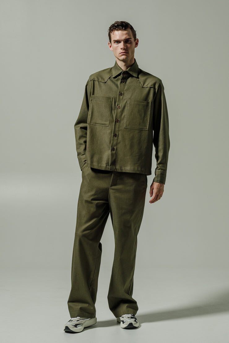 Empireo Denim Shirt Green