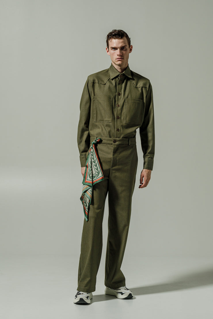 Empireo Denim Pants Green