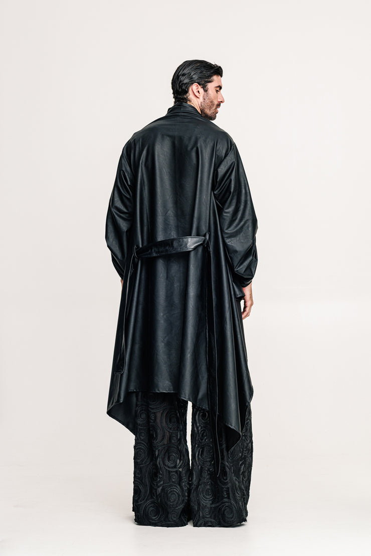 Hmong Kimono Eco Leather Black