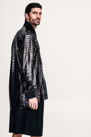 Fete Sequined Shirt Black