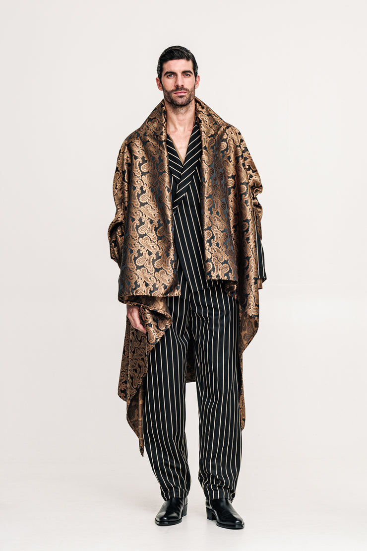 Hmong Kimono Brocade Brown