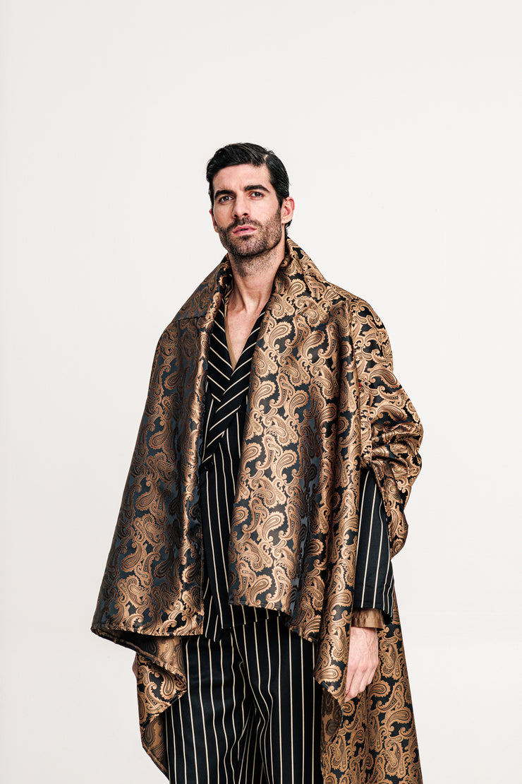 Hmong Kimono Brocade Brown