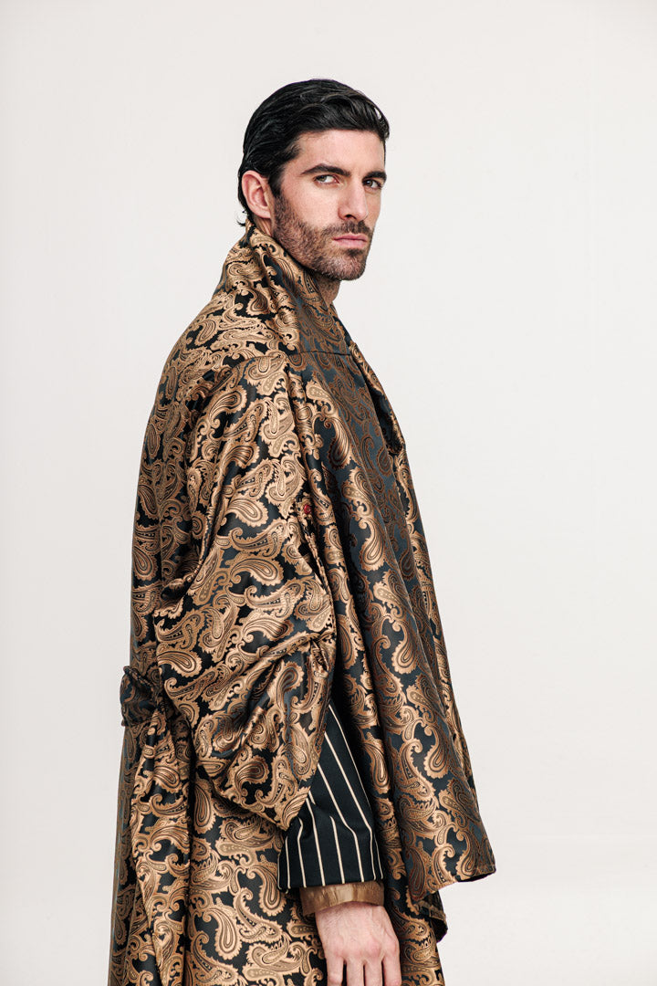 Hmong Kimono Brocade Brown