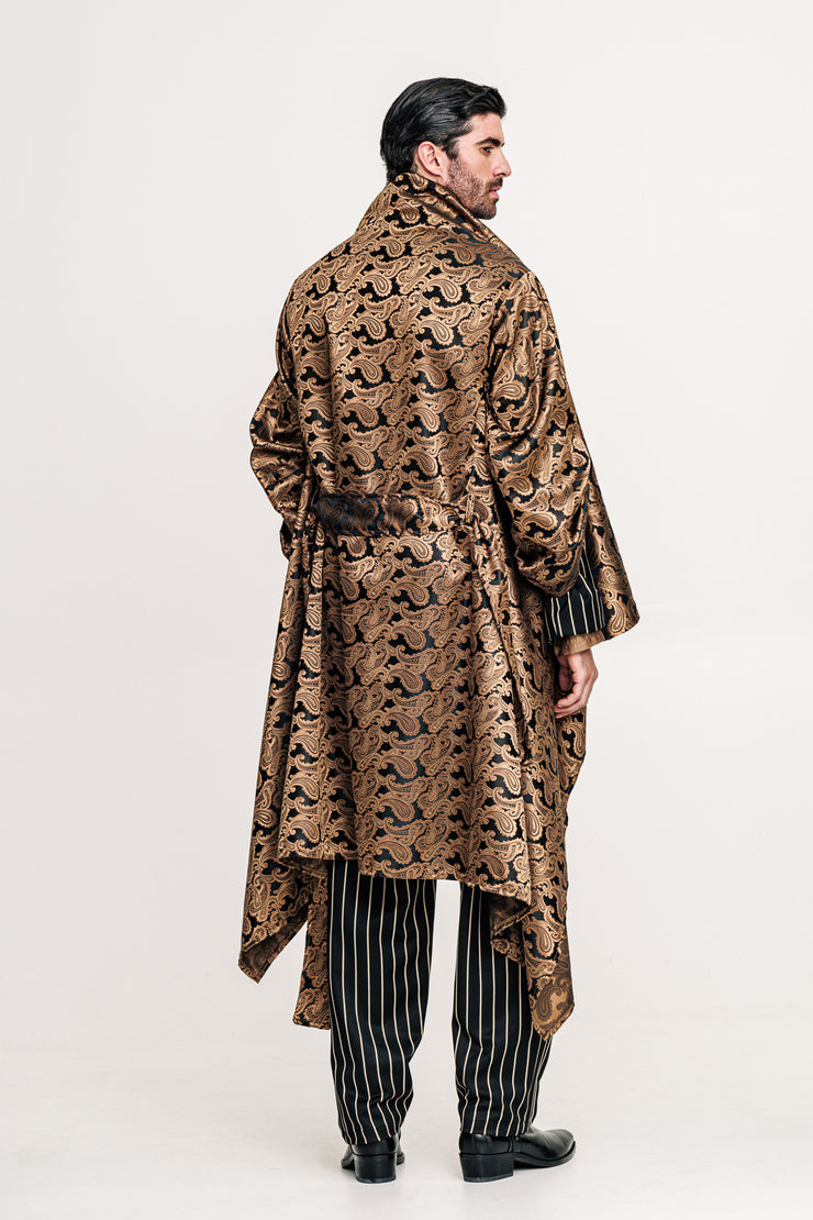 Hmong Kimono Brocade Brown