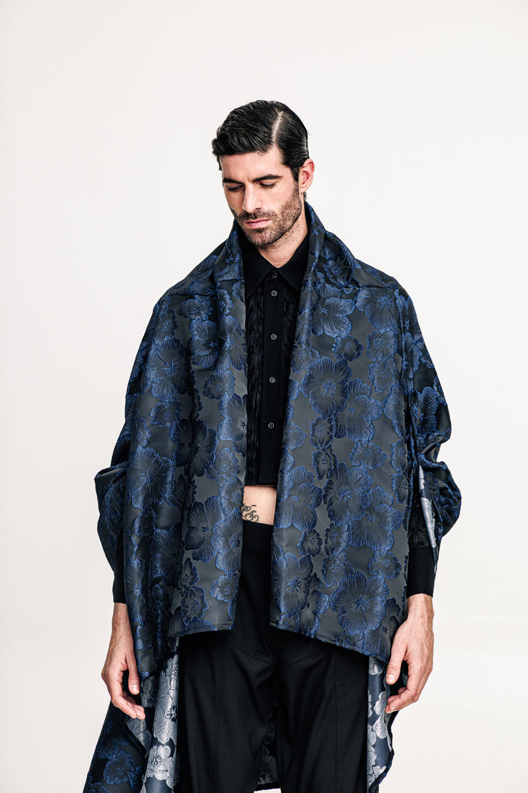 Hmong Kimono Brocade Dark Blue