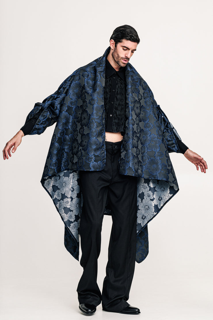 Hmong Kimono Brocade Dark Blue