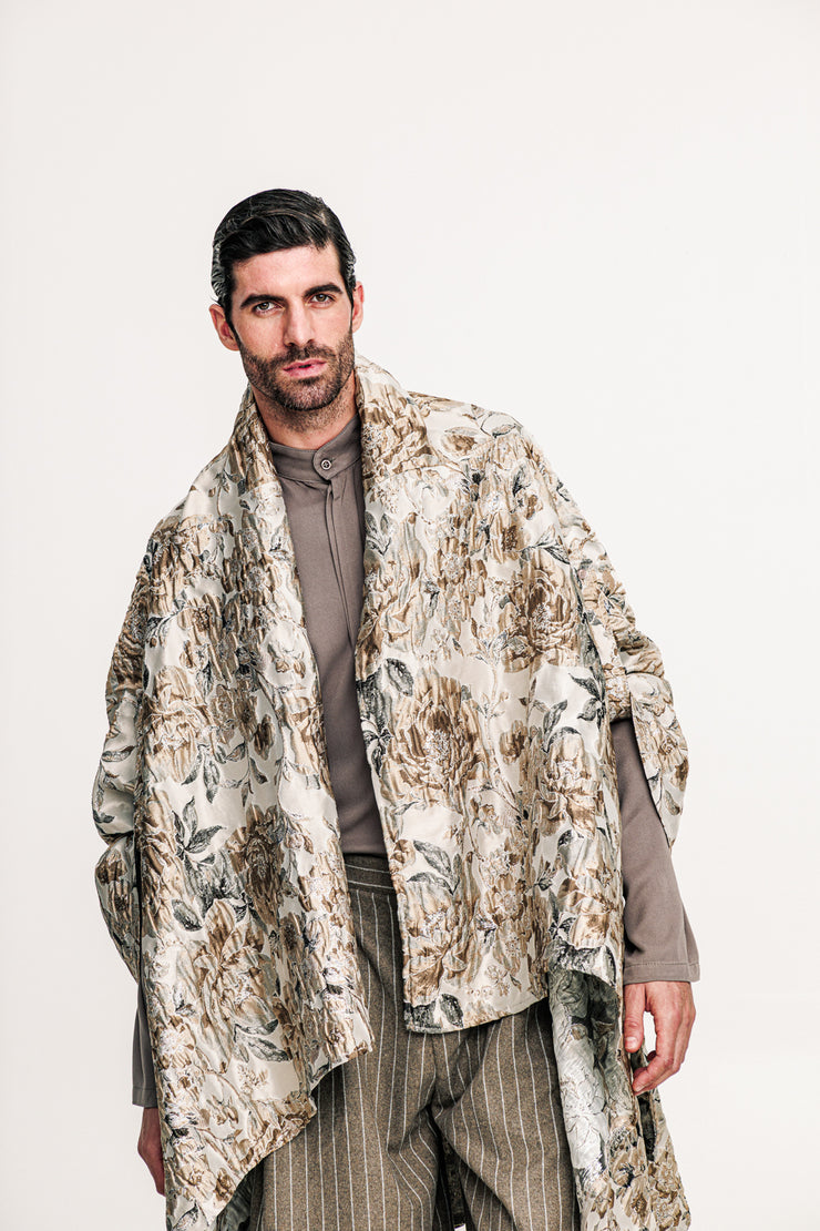 Hmong Kimono Brocade Ecru