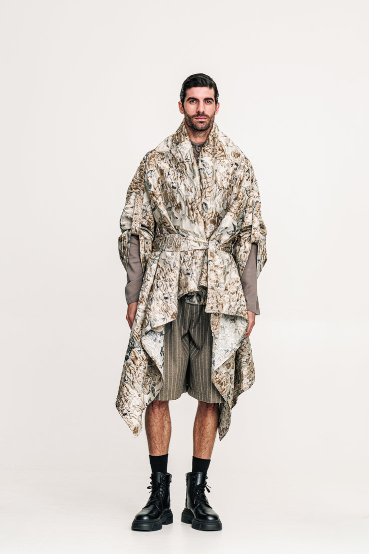 Hmong Kimono Brocade Ecru