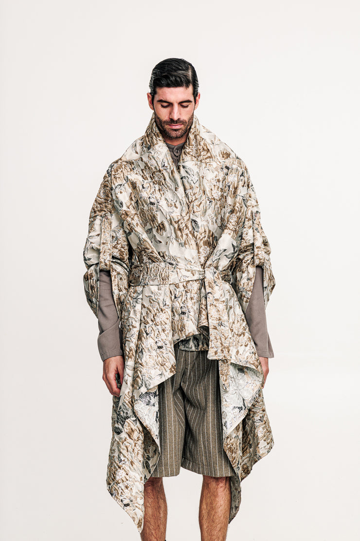 Hmong Kimono Brocade Ecru