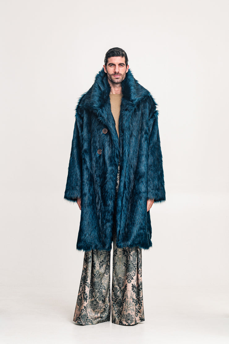 Sternum Fur Coat Petrol