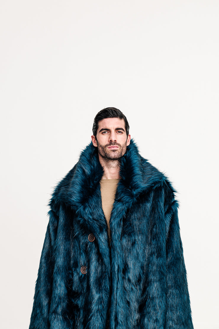 Sternum Fur Coat Petrol